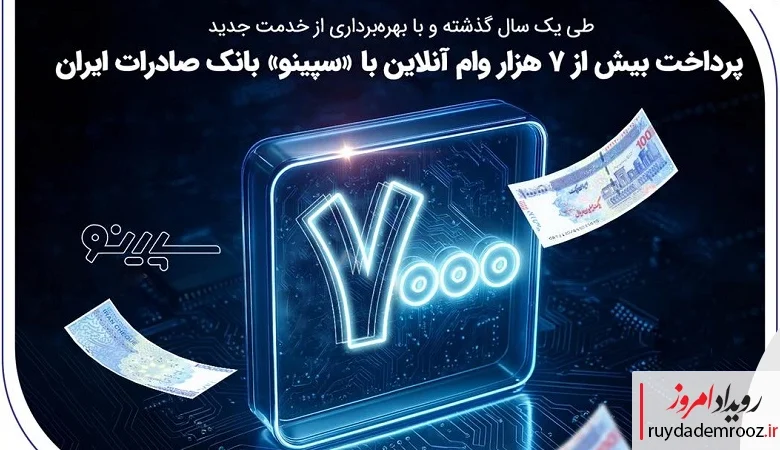 پرداخت آنلاین ۷ هزار وام با «سپینو» بانک صادرات ایران در یک سال