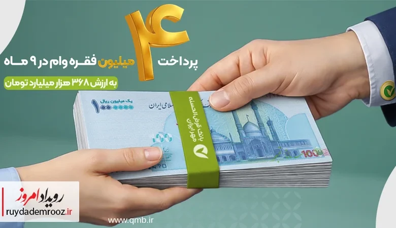 پرداخت بیش از ۴ میلیون وام قرض‌الحسنه توسط بانک قرض‌الحسنه مهر ایران در ۹ ماه