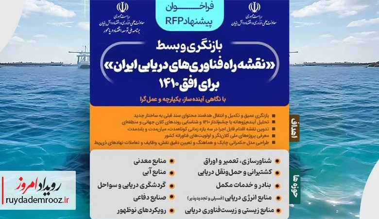 انتشار فراخوان بازنگری نقشه راه فناوری‌های دریایی ایران تا ۱۴۱۰
