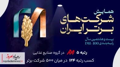 درخشش زمزم ایران در بیست و هشتمین همایش انتخاب برترین شرکت‌های ایران